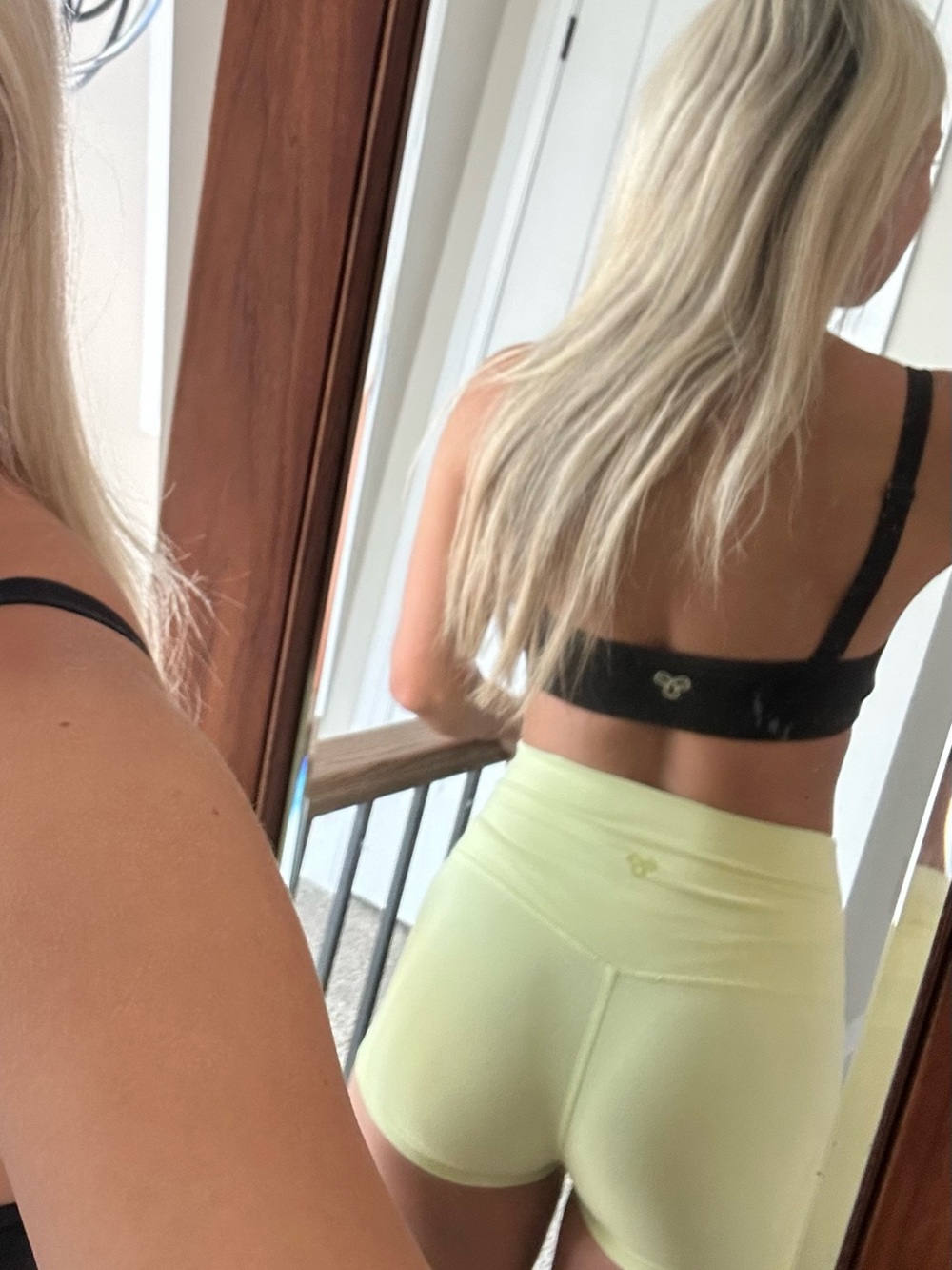Aritzia High-Waist Athletic Shorts - Pale Yellow - Picture 2 of 6